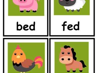 Short -e- sorting game (Farm Animals)