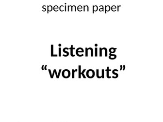 Spanish listening workout AQA foundation