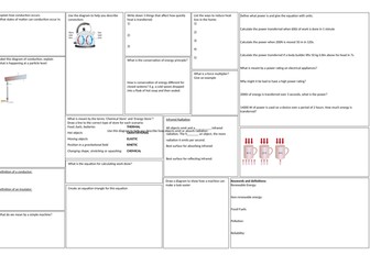 KS3 Energy Revision Mat