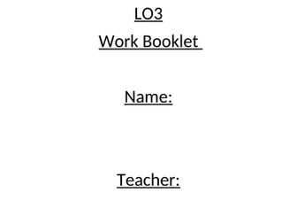 Cambridge National Sports Studies RO51 LO3 Work booklet