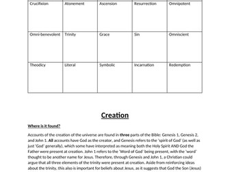 Christian Beliefs Revision Booklet