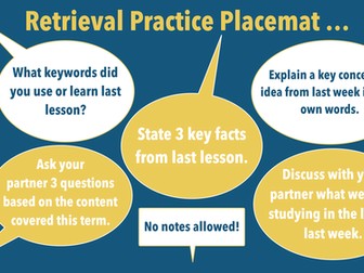 Retrieval Practice Placemat