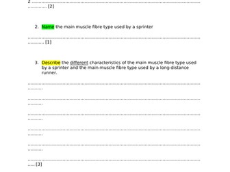 IGCSE - Skeletal and Muscular System Practice Questions