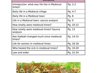 KS3 Medieval Life student workbook - great for remote learning