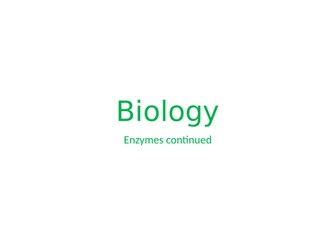 A-level Biology - Enzymes (higher)