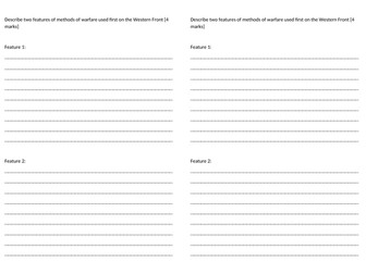 Western Front Edexcel 9-1 GCSE Unit