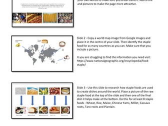 Food cover work / cover lesson - Staple foods - 1hr activity