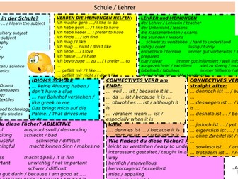 knowledge organiser KS 4 Schule