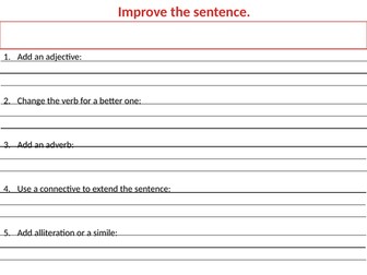 Improve the sentence