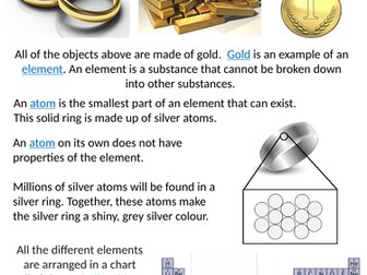 Home Learning Pack ~ KS3 ~ Year 7 ~ Atoms, Elements & Compounds