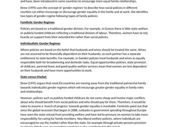 AQA A-Level Sociology Families and Households Notes