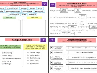 Year 9 Physics Revision Cards with Answers