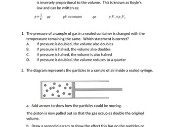 Boyle's law worksheet