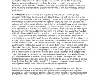 Lady Macbeth Character Analysis