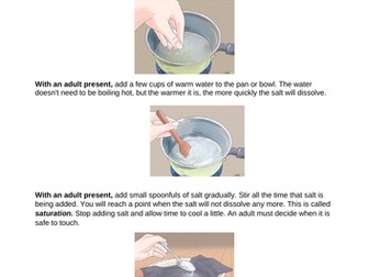 Separating Materials: Evaporation experiment to carry out at home