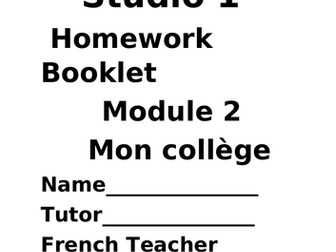 Studio 1 Vocabulary and Homework booklet Module 2