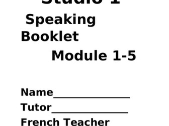 Speaking questions Studio 1, module 1-5