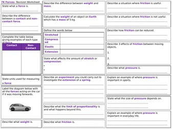 Exploring Science Year 7- Revision Worksheets | Teaching Resources