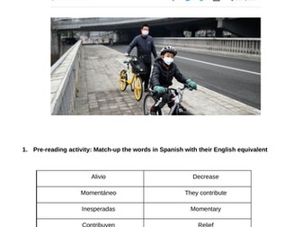 Spanish KS4/KS5 Global issues - coronavirus