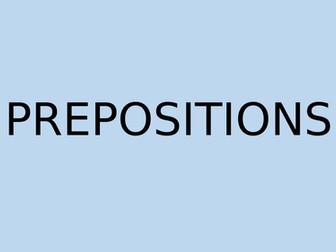 prepositions year 5