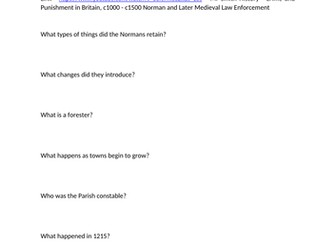 Crime and Punishment - Norman and later medieval law enforcement