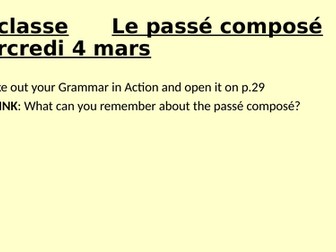 Passé Composé - Introduction