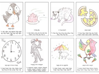 Phonics - Read Write Inc. Additional Sets 1, 3 and 4 plus Consonant Blends (A7 Flashcards)