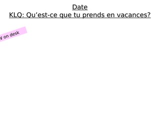 holiday items and reflexive verbs