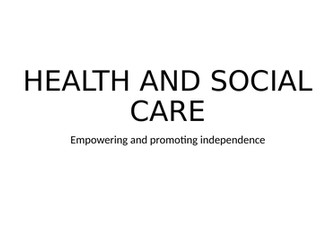 BTEC TECH Health and Social Care Component 2 (2B) - Unit of Work