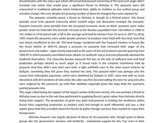 A* - AQA History A Level Essay on Russian Peasant Discontent