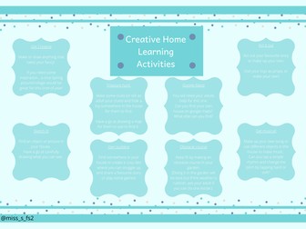 Creative Home Learning Activities
