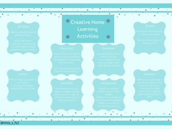 Creative Home Learning Activities
