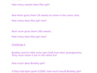 Ratio and Proportion Challenge