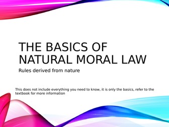 Natural Moral Law Ppt - AQA Religious Studies