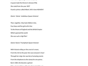 This is a performance  poem based on the life of Queen Victoria.