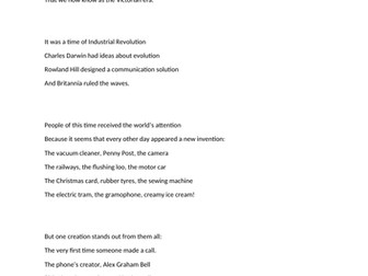 A performance poem about Victorian inventions