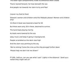 Titanic performance poem
