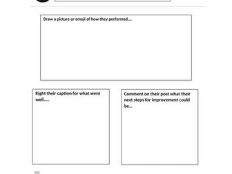 Dance/Gymnastics Instagram Peer Assessment sheet