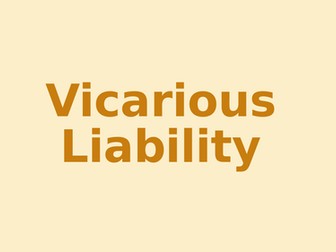 OCR LAW 2017 Spec. Unit 2 – Vicarious Liability