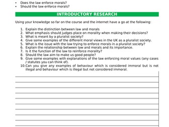 OCR LAW 2017 Spec. Unit 3 – Law and Morality