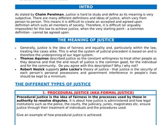 OCR LAW 2017 Spec. Unit 3 – Law and Justice