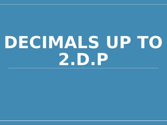 Decimals and percentages powerpoints