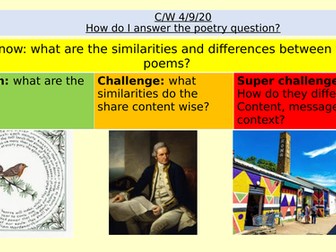Edexcel Belonging comparison essay questions + DIRT