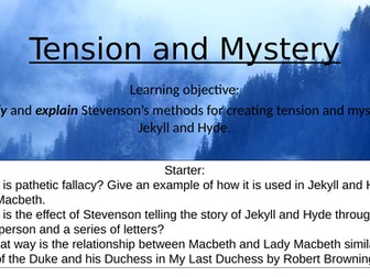 Mystery and Tension in Jekyll and Hyde