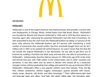 BTEC Business Level 3: Unit 5 - International Business (Distinction*) - Assignment 3