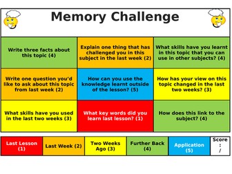 Humanities Memory Grid Challenge