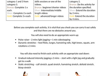 PE + Games - remote learning - Year5/6