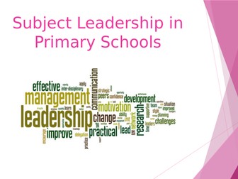 Subject Leadership Home Learning Course