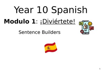 Spanish GCSE 2024 Edexcel Mod 1+2+3+4 Sentence Builder BOOKLET