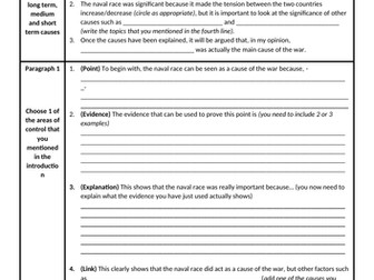 Year 9 FWW Writing Frame